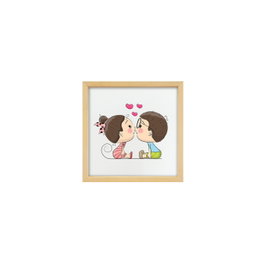 Wallity Cuadro decorativo enmarcado Multicolor 32 x 32 cm